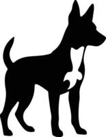 basenji zwart silhouet vector