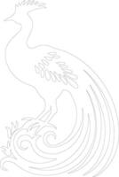 quetzal schets silhouet vector