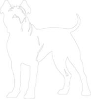 dogo Argentino schets silhouet vector