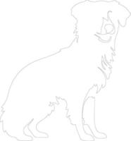 nova scotia eend tolheffing retriever schets silhouet vector