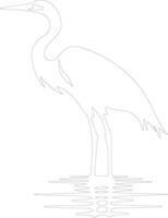 reiger schets silhouet vector