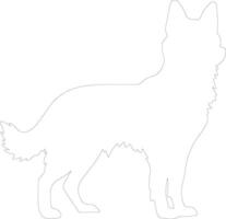 Noors lundehund schets silhouet vector