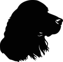 sussex spaniel silhouet portret vector