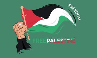 hand getekend vrij Palestina leeft er toe doen. concept van vrijheid en vrede illustratie. vector
