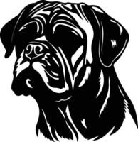 bullmastiff zwart silhouet vector