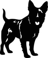 Australisch vee hond zwart silhouet vector