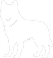 Noors buhund schets silhouet vector