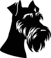 standaard- schnauzer silhouet portret vector