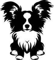 papillon zwart silhouet vector