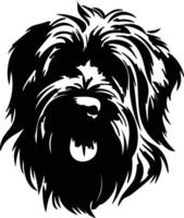 briard silhouet portret vector