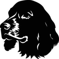 Amerikaans water spaniel silhouet portret vector