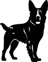 Australisch vee hond zwart silhouet vector