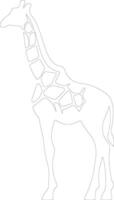 giraffe schets silhouet vector