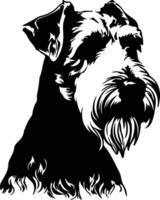 airedale terriër zwart silhouet vector