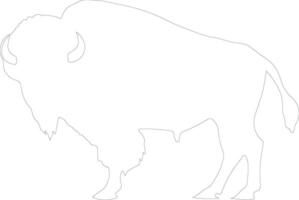 Amerikaans bizon schets silhouet vector