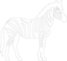 quagga schets silhouet vector