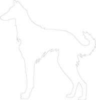 borzoi schets silhouet vector