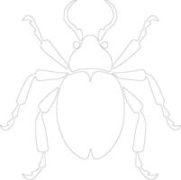 junibug schets silhouet vector