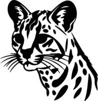 Margay silhouet portret vector