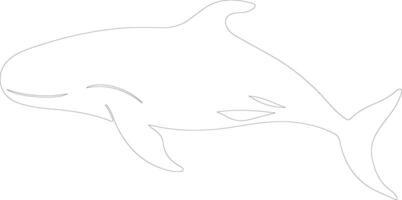 Groenlandse walvis schets silhouet vector