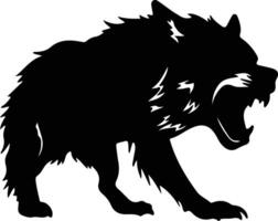 weerwolf zwart silhouet vector