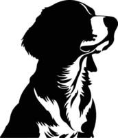 Bretagne spaniel zwart silhouet vector