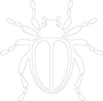 junibug schets silhouet vector