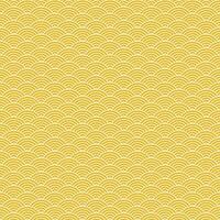 geel naadloos meetkundig Japans golven patroon seigaiha-mon vector