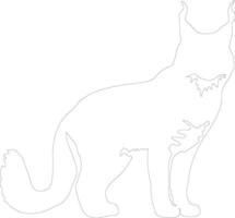 bobcat schets silhouet vector