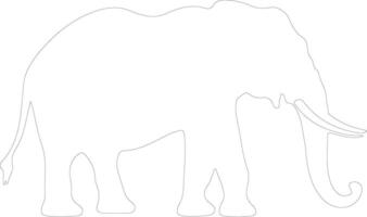 platybelodon schets silhouet vector