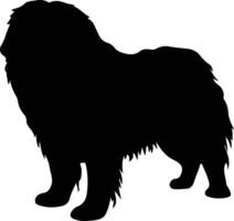 Tibetaans mastiff zwart silhouet vector