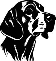 coonhound silhouet portret vector