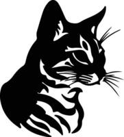 toyger kat silhouet portret vector