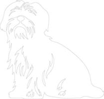 shih tzu schets silhouet vector