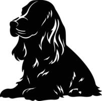 cocker spaniel zwart silhouet vector