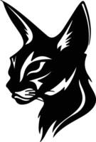 caracal silhouet portret vector