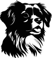 Tibetaans spaniel silhouet portret vector