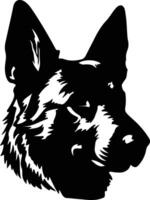 Duitse herder silhouet portret vector