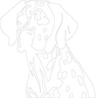 dalmatiër schets silhouet vector