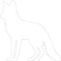 coyote schets silhouet vector