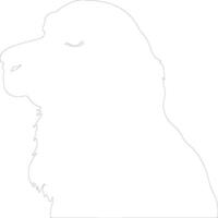 Amerikaans cocker spaniel schets silhouet vector