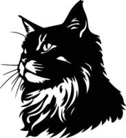 Siberisch kat silhouet portret vector