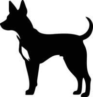 basenji zwart silhouet vector