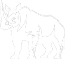 torosaurus schets silhouet vector