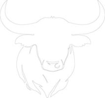 stier schets silhouet vector