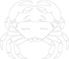 krab schets silhouet vector