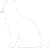 burmilla kat schets silhouet vector