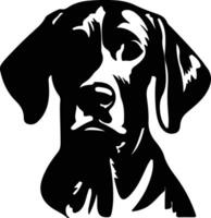 weimaraner silhouet portret vector