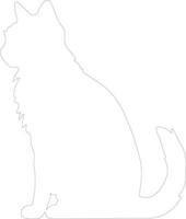 Mekong bobtail kat schets silhouet vector