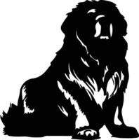 Tibetaans mastiff zwart silhouet vector